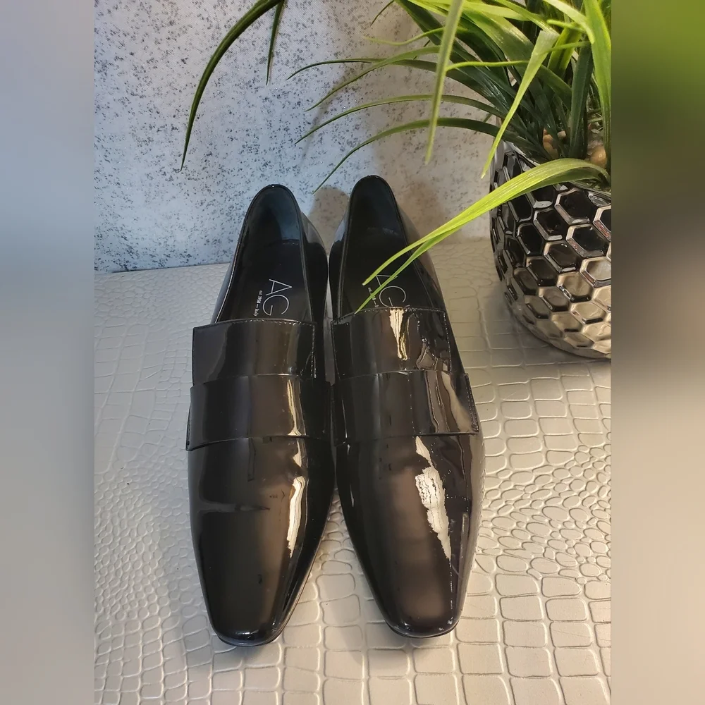 AGL Women's Patent Leather Black East 1958- Italy Size 39 1/2
